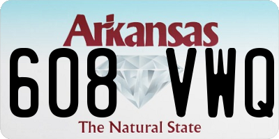 AR license plate 608VWQ