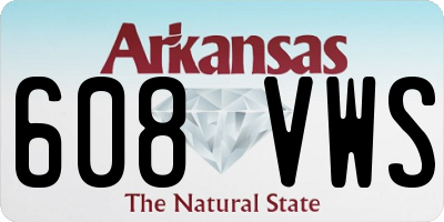 AR license plate 608VWS