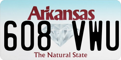 AR license plate 608VWU