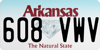 AR license plate 608VWV