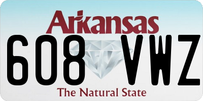 AR license plate 608VWZ