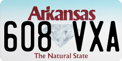 AR license plate 608VXA