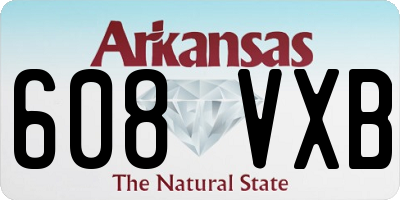 AR license plate 608VXB