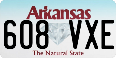 AR license plate 608VXE