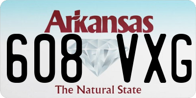 AR license plate 608VXG