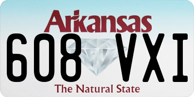AR license plate 608VXI