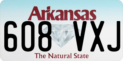 AR license plate 608VXJ