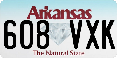 AR license plate 608VXK