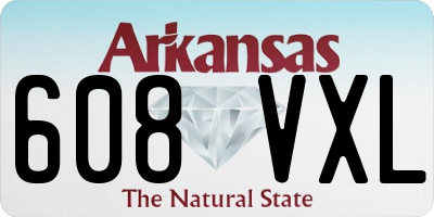 AR license plate 608VXL