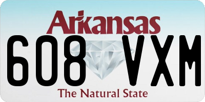 AR license plate 608VXM