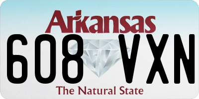 AR license plate 608VXN