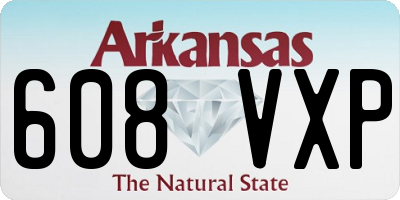AR license plate 608VXP
