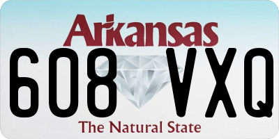 AR license plate 608VXQ