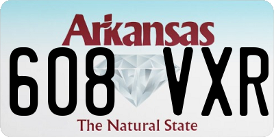 AR license plate 608VXR