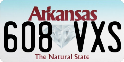 AR license plate 608VXS