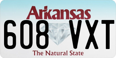 AR license plate 608VXT