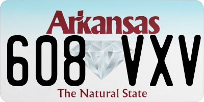 AR license plate 608VXV