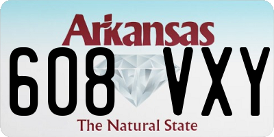 AR license plate 608VXY