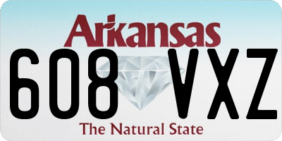 AR license plate 608VXZ
