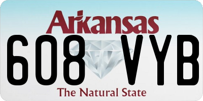 AR license plate 608VYB