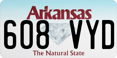 AR license plate 608VYD