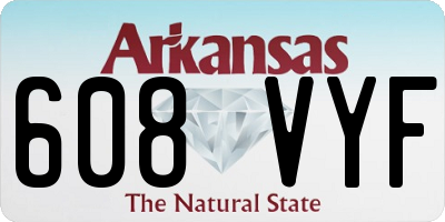 AR license plate 608VYF