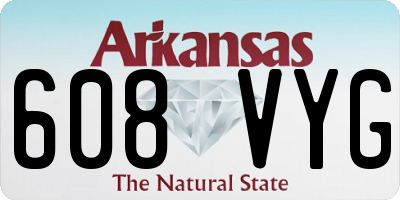 AR license plate 608VYG