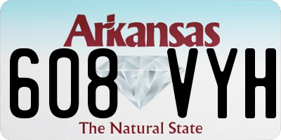 AR license plate 608VYH