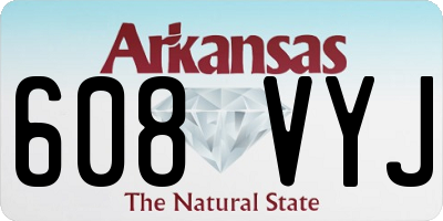 AR license plate 608VYJ