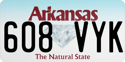 AR license plate 608VYK