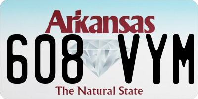 AR license plate 608VYM