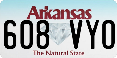 AR license plate 608VYO