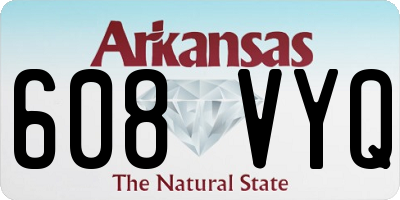 AR license plate 608VYQ