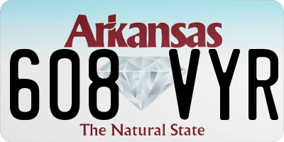 AR license plate 608VYR