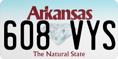 AR license plate 608VYS