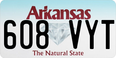AR license plate 608VYT