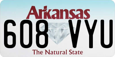 AR license plate 608VYU