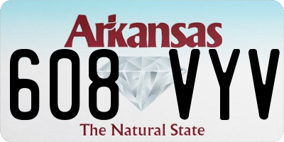 AR license plate 608VYV