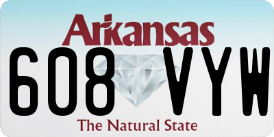 AR license plate 608VYW