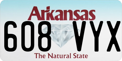 AR license plate 608VYX