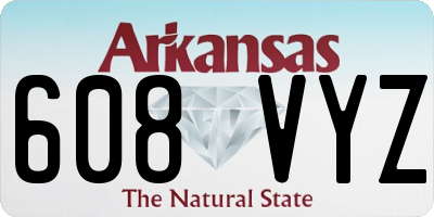 AR license plate 608VYZ