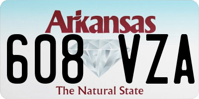AR license plate 608VZA