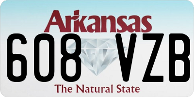 AR license plate 608VZB