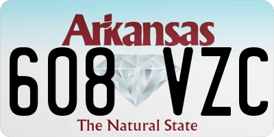 AR license plate 608VZC