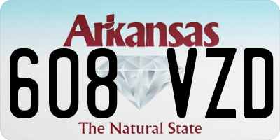 AR license plate 608VZD