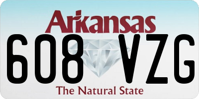 AR license plate 608VZG