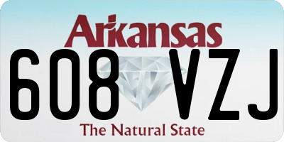 AR license plate 608VZJ