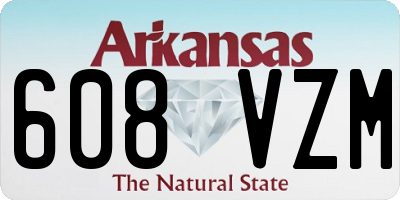 AR license plate 608VZM