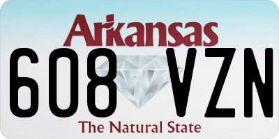 AR license plate 608VZN