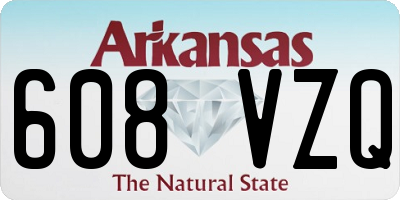 AR license plate 608VZQ
